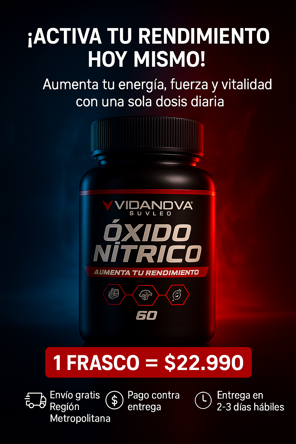 OXIDO NITRICO 1000MG 60 CAPS