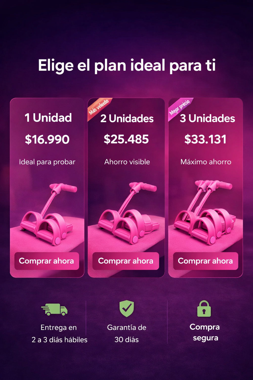 Bandas elásticas de resistencia con pedal de apoyo