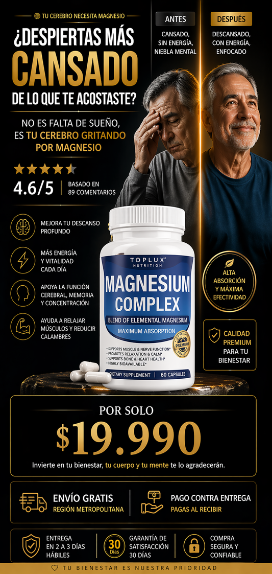 MAGNESIO COMPLEX 8 ELEMENTAL 1000 mg (60 cápsulas)