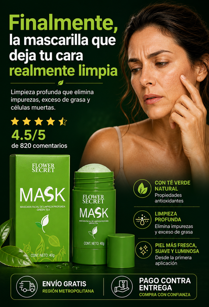 Mascarilla Natural Limpiadora te verde