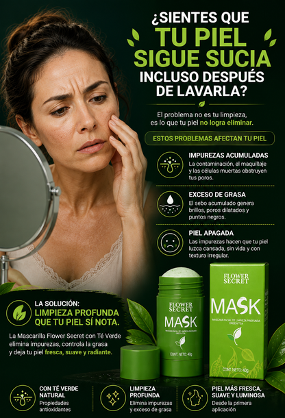 Mascarilla Natural Limpiadora te verde