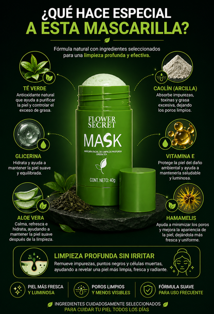 Mascarilla Natural Limpiadora te verde