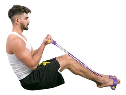 Bandas elásticas de resistencia con pedal de apoyo